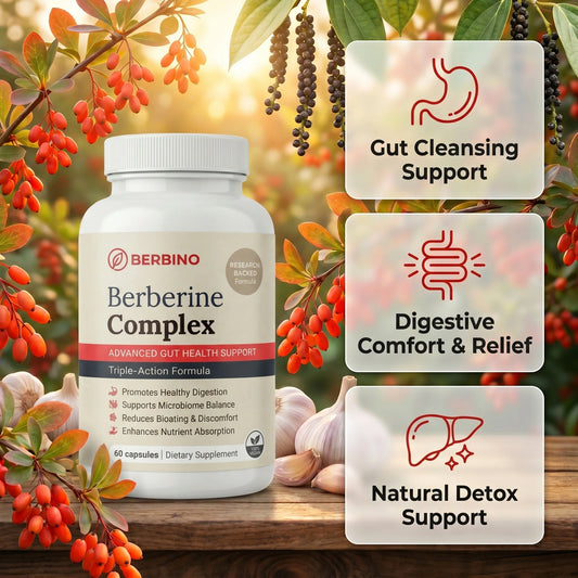 Berbino™ Gut Reset Complex with Berberine, Allicin & Piperine